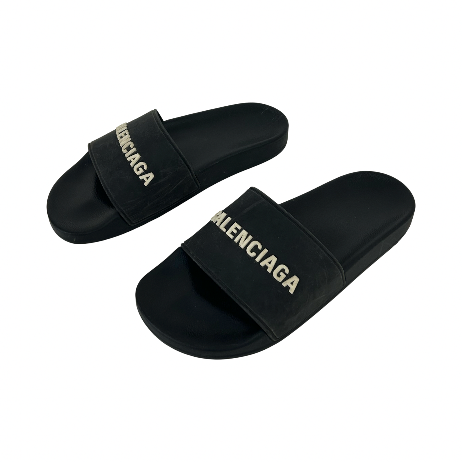 Balenciaga Black Pool Slides - size 39 (US 8/8.5) – Closet 