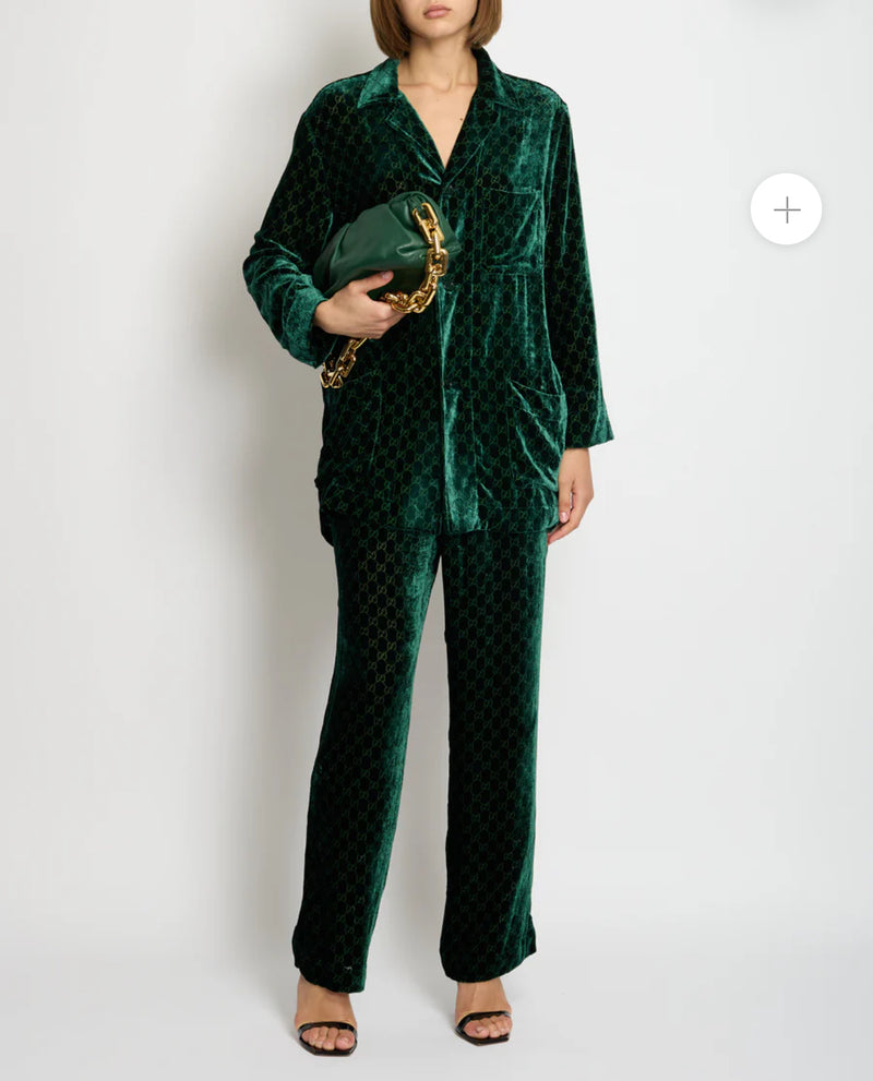 Gucci size M Emerald Velour Suit