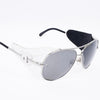 Chanel White Leather Aviator Sunglasses 4192-Q
