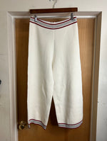 Gucci size L White Pants with Red Trim