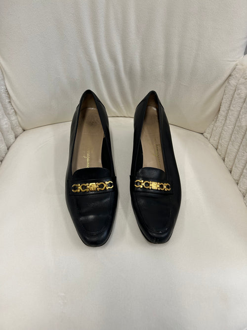 Salvatore Ferragamo Vintage Black Heels - size 9.5