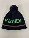 MENS Fendi Wool Navy Logo Beanie
