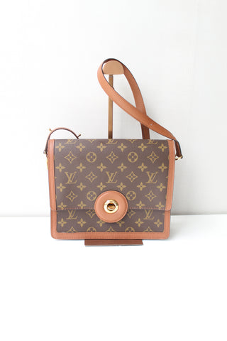 Louis Vuitton Raspail PM Monogram Tote Brown Shoulder Bag Purse