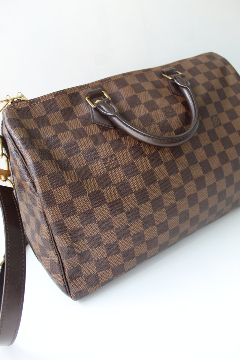 Louis Vuitton Damier Speedy 35 Bandolier