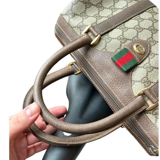 Vintage Gucci Web Boston Bag – Closet Connection Resale