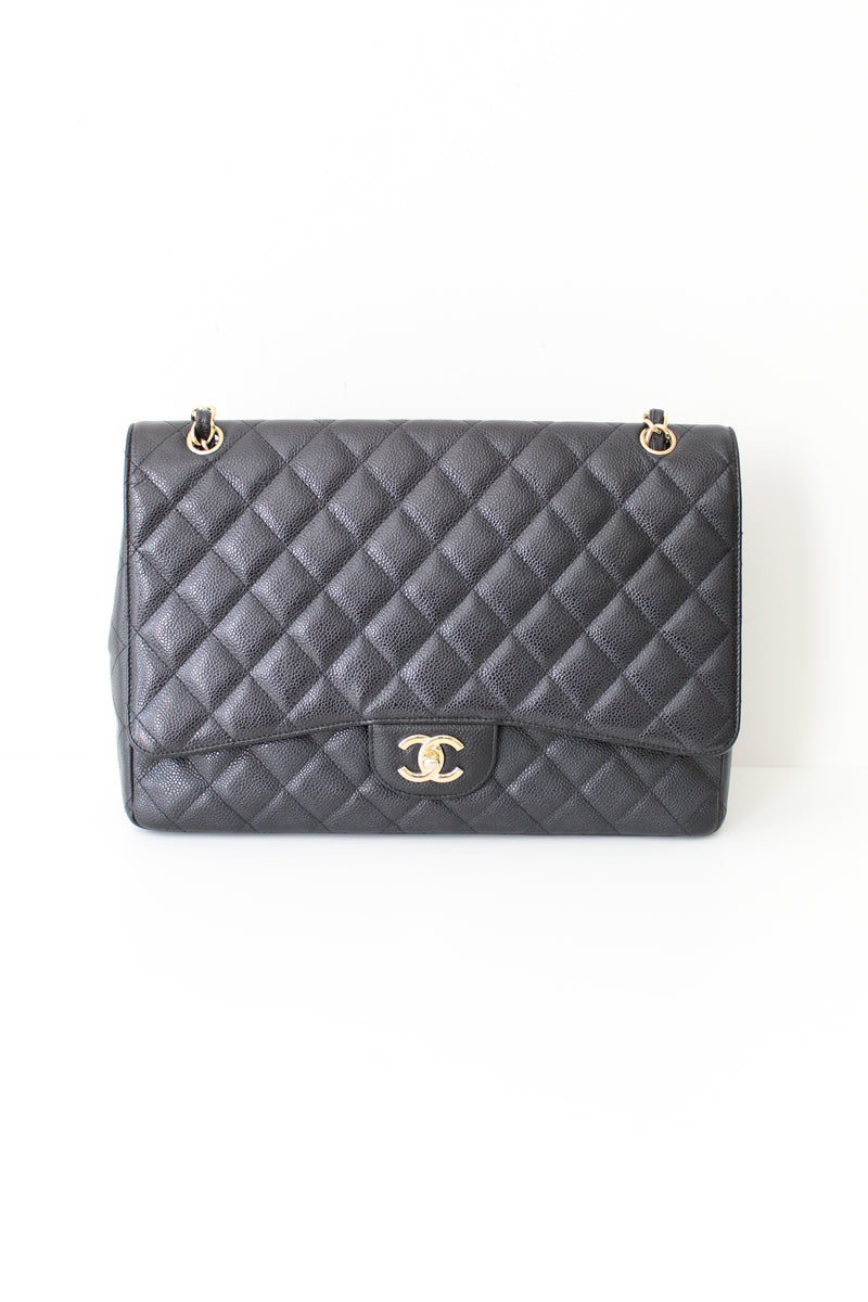 Chanel Quilted Lambskin Maxi Double Flap Bag