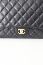 Chanel Classic Single Flap Bag Quilted Caviar Maxi