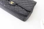 Chanel Classic Single Flap Bag Quilted Caviar Maxi