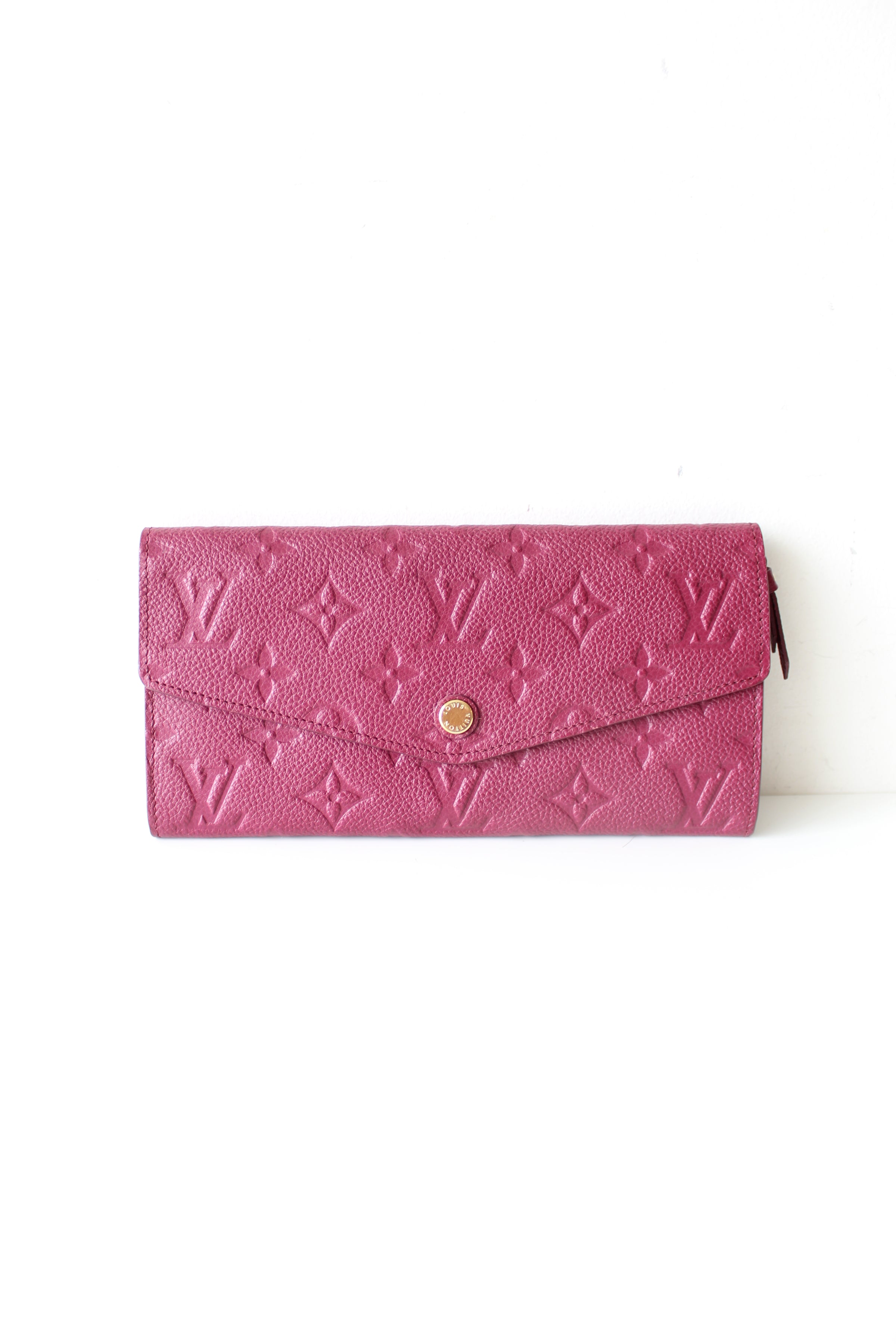 Louis Vuitton Red Empreinte Leather Curieuse Wallet