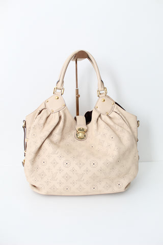 Authentic Louis Vuitton Mahina Cream Hobo Shoulder Bag for Sale in