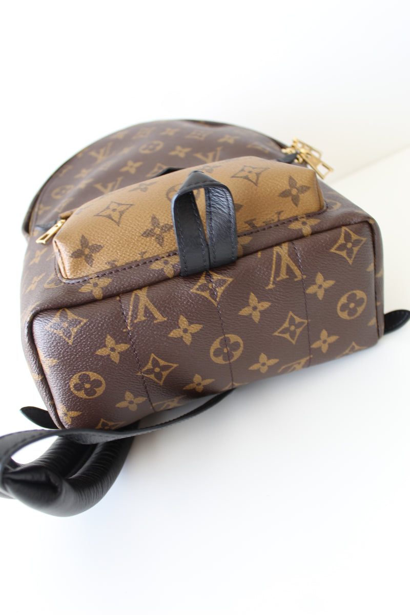 LOUIS VUITTON Palm Springs PM Monogram Black Leather Backpack