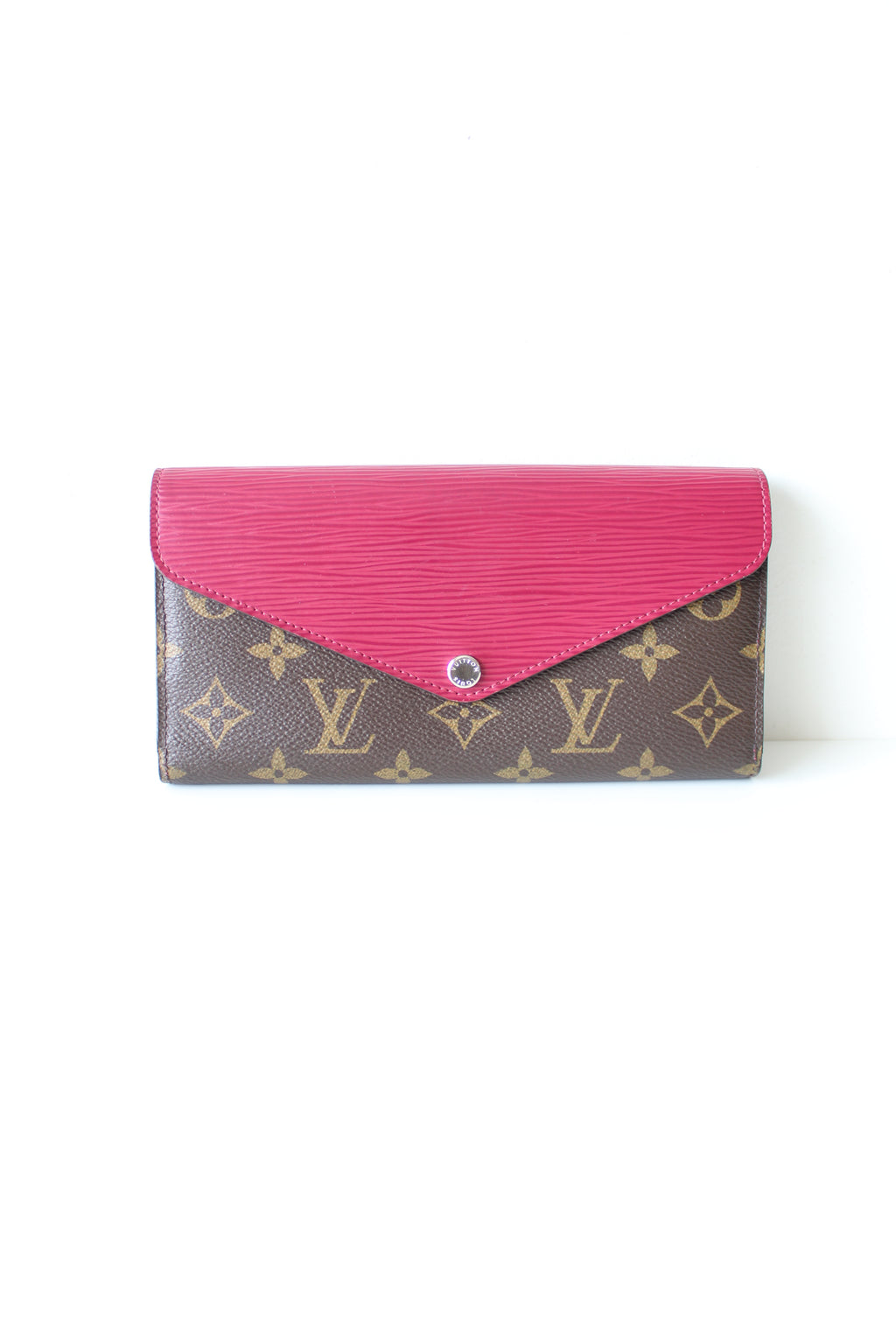 Louis Vuitton Marie-Lou Wallet Monogram Canvas and Epi Leather Long Brown,  Pink