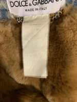 Dolce & Gabbana size M Mink Lined Denim Jacket