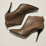 Hermes size 38 (US 7.5/8) Calfskin Buckle Ankle Boots