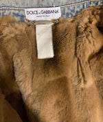 Dolce & Gabbana size M Mink Lined Denim Jacket
